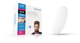 2130143  36W  Flush Ceiling IP54 6400K White Trim